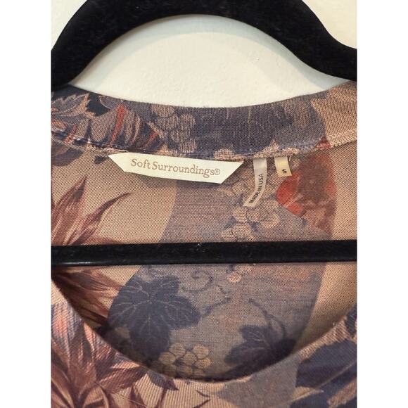 Soft Surroundings Heavenly Soft Millie Top Size Small Blue Floral High Low 2021 - Picture 6 of 11